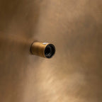 XL Hängeleuchte aus gehämmertem Metall in Messingoptik, gedreht – 100x70 cm