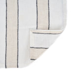Serviette aus Leinen mit Streifen in Schwarz und Ecru – 45x45 cm