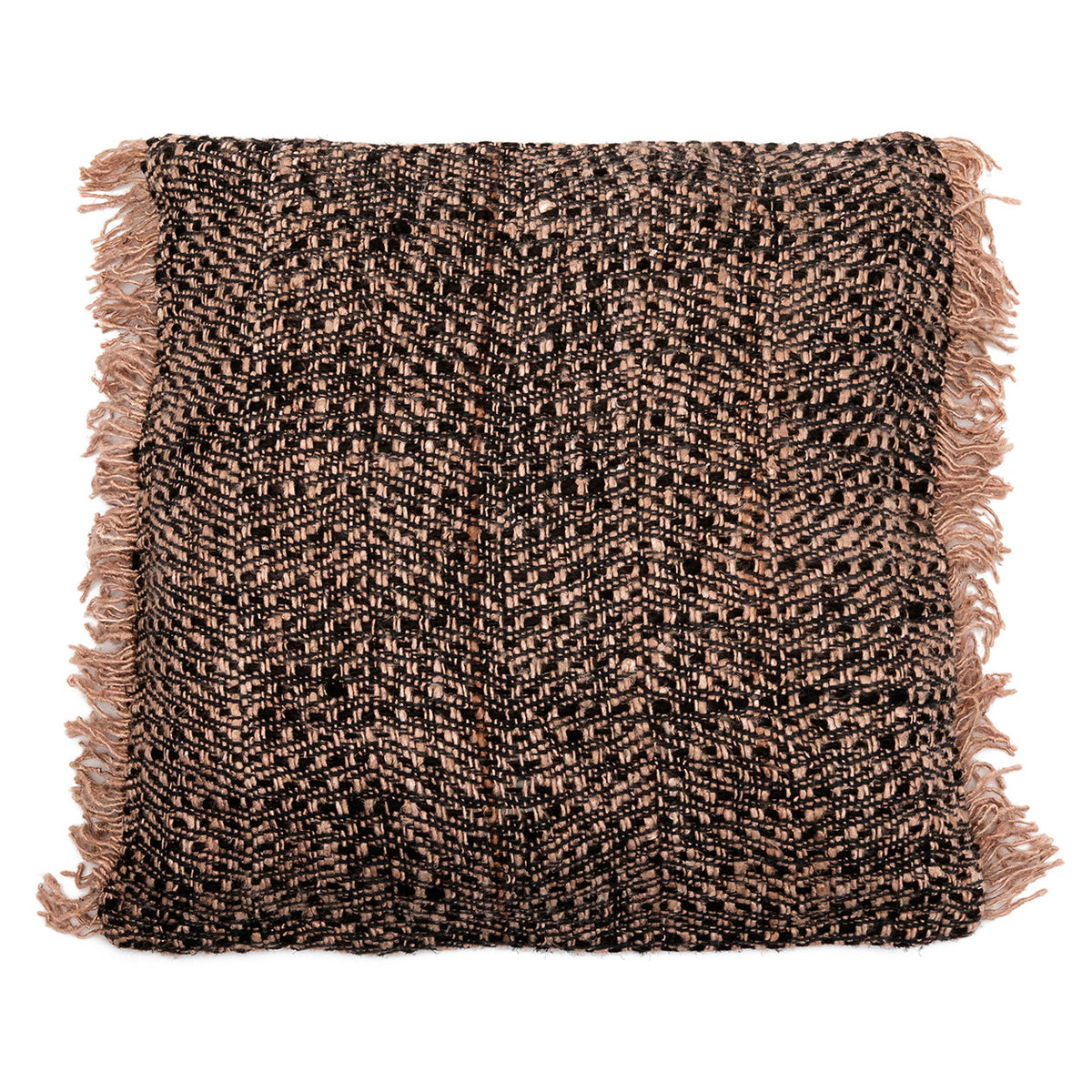 Kissenbezug aus Baumwolle in Schwarz-Kupfer - 60x60 cm