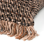 Housse de coussin noir cuivre en coton - 60x60 cm