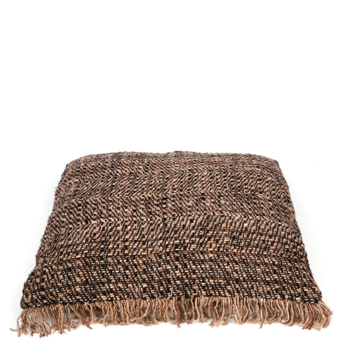 Housse de coussin noir cuivre en coton - 60x60 cm