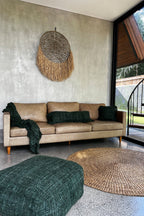 Kissenbezug rechteckig aus gewebter Baumwolle in Waldgrün - 35x100 cm