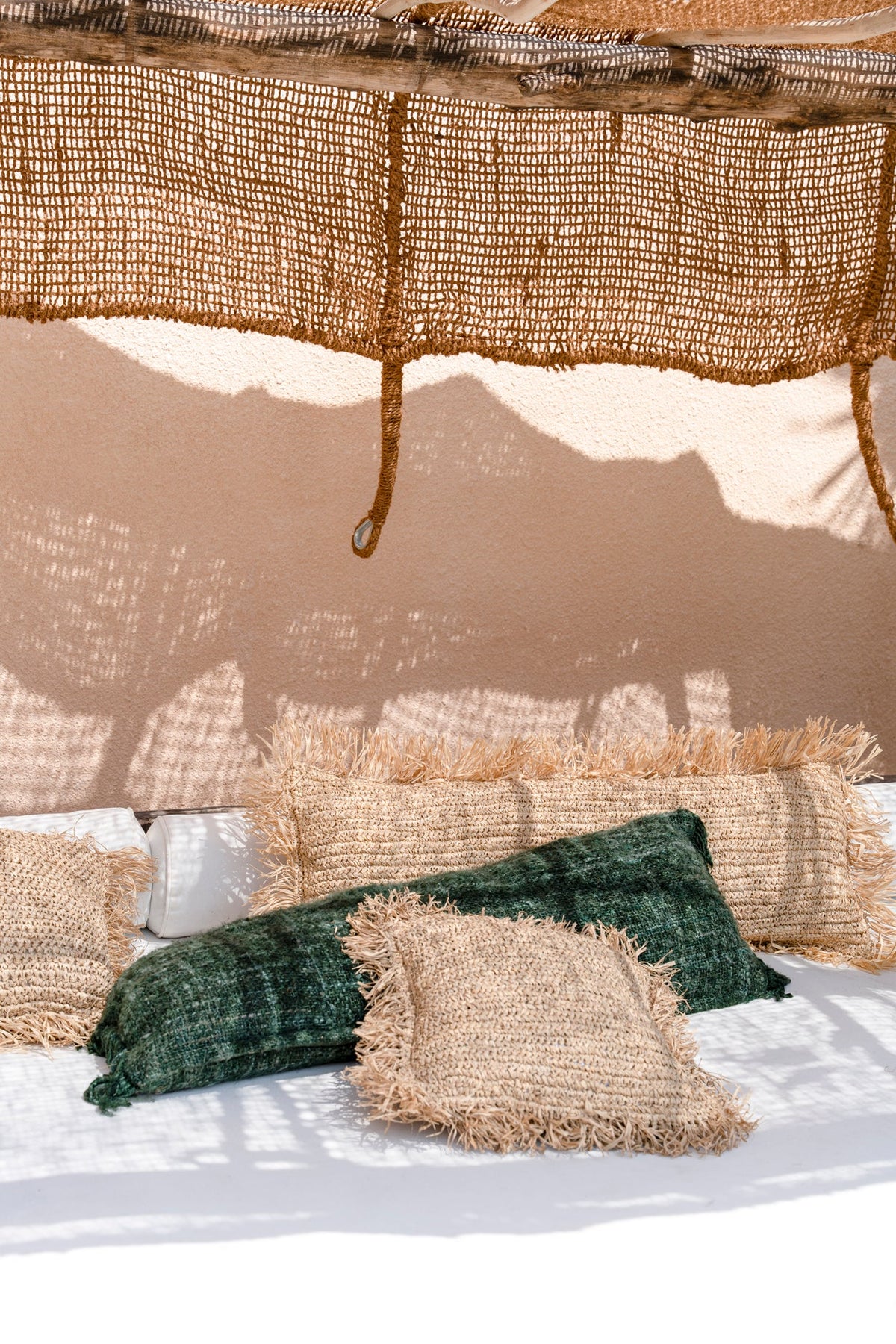 Kissenbezug rechteckig aus gewebter Baumwolle in Waldgrün - 35x100 cm