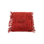 Housse de coussin rouge cerise  en coton tissé - 40x40 cm