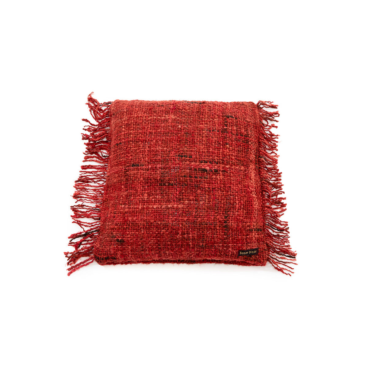 Housse de coussin rouge cerise  en coton tissé - 40x40 cm