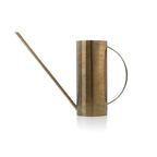 Gießkanne aus Messing, goldfarben mit Patina-Finish
