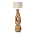 Skulpturale Stehlampe aus Pappmaché in Erdbraun fürs Wohnzimmer – H123 cm, Größe XL