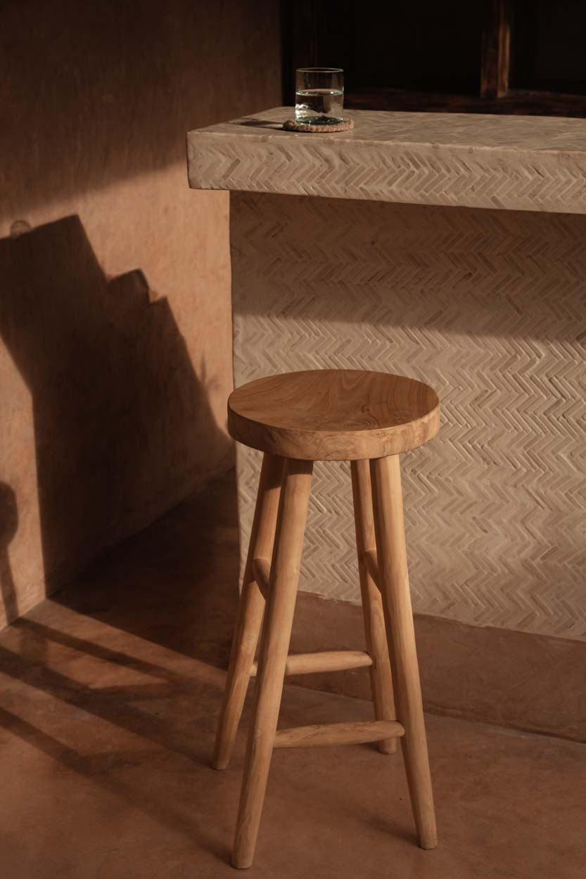 Barhocker aus Naturholz – Ø35 cm, Höhe 75 cm