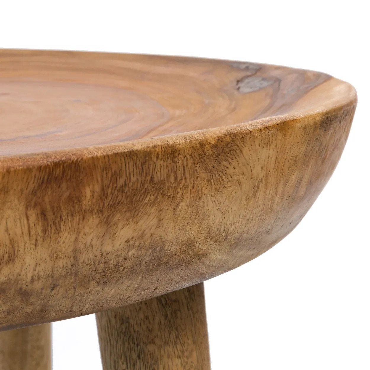 Couchtisch aus massivem Munggur-Holz Natur 70x70 cm