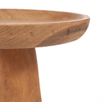 Tortenplatte aus Teakholz in Pilzform Natur – Ø25 cm