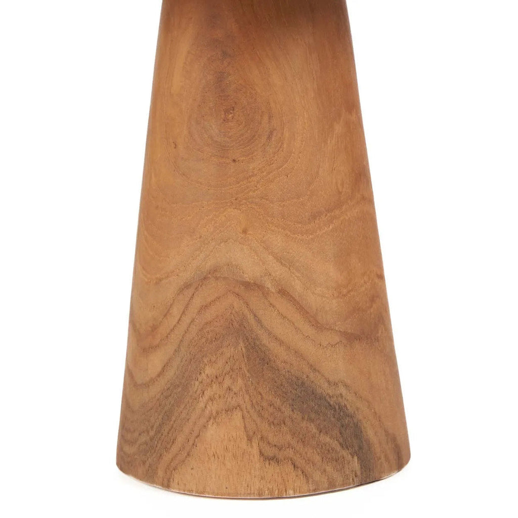 Tortenplatte aus Teakholz in Pilzform Natur – Ø25 cm