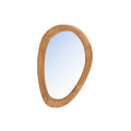 Asymmetrischer Wandspiegel aus Teakholz Natur – 40x60 cm