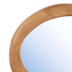 Asymmetrischer Wandspiegel aus Teakholz Natur – 40x60 cm