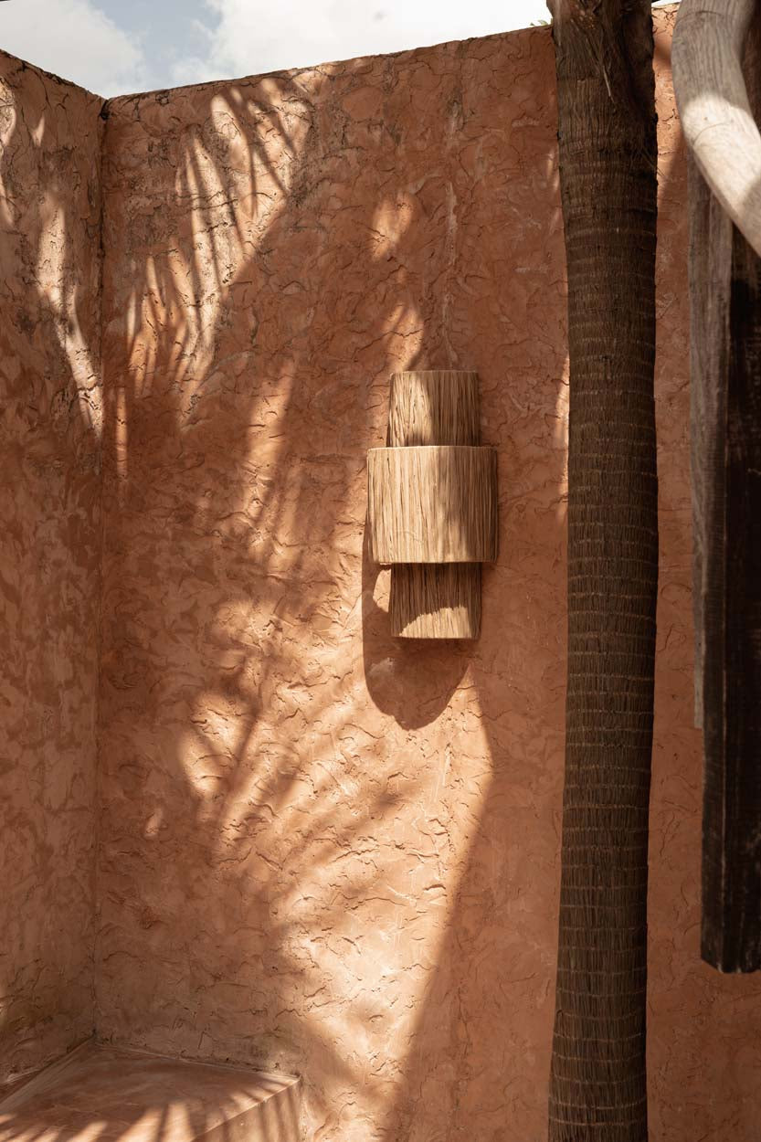 Applique murale en sisal naturel 60 cm fait main