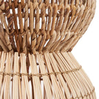 Skulpturale Tischlampe aus geflochtenen Naturfasern – H80 cm