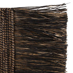 Wanddeko aus Naturfasern in Schwarz 87x74 cm
