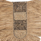 Boho Wanddeko aus geflochtenem Naturgras 85x78 cm