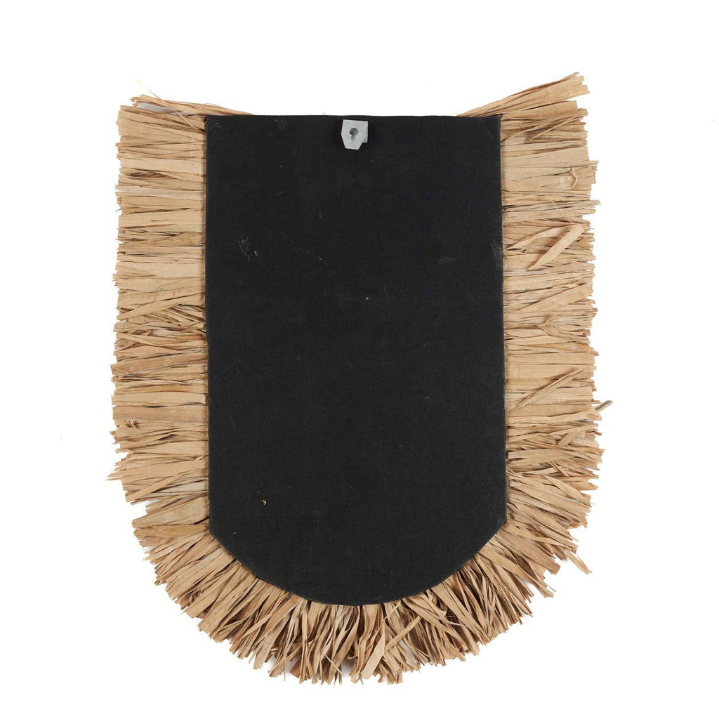 Boho Wanddeko aus geflochtenem Naturgras 85x78 cm