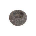 Salzschale aus Lavastein in Grau-Granit, Kieselform