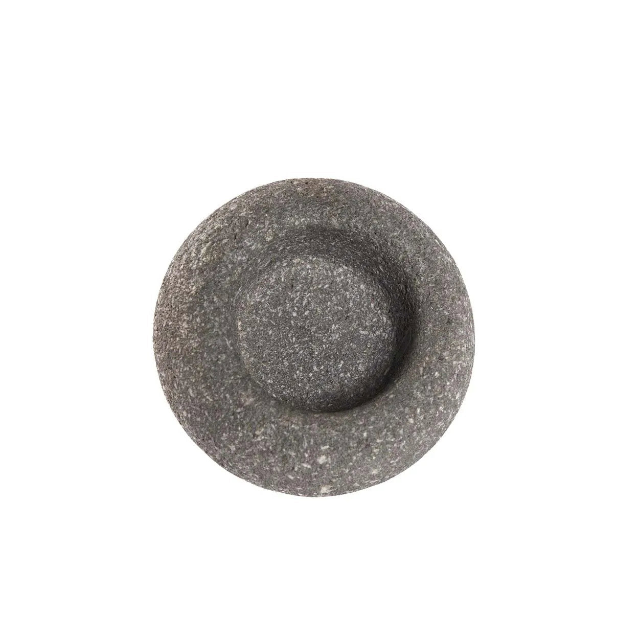 Salzschale aus Lavastein in Grau-Granit, Kieselform