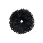 Runde Juju Hat Wanddeko aus Raffia in Schwarz mit weißem Zentrum – Ø50 cm