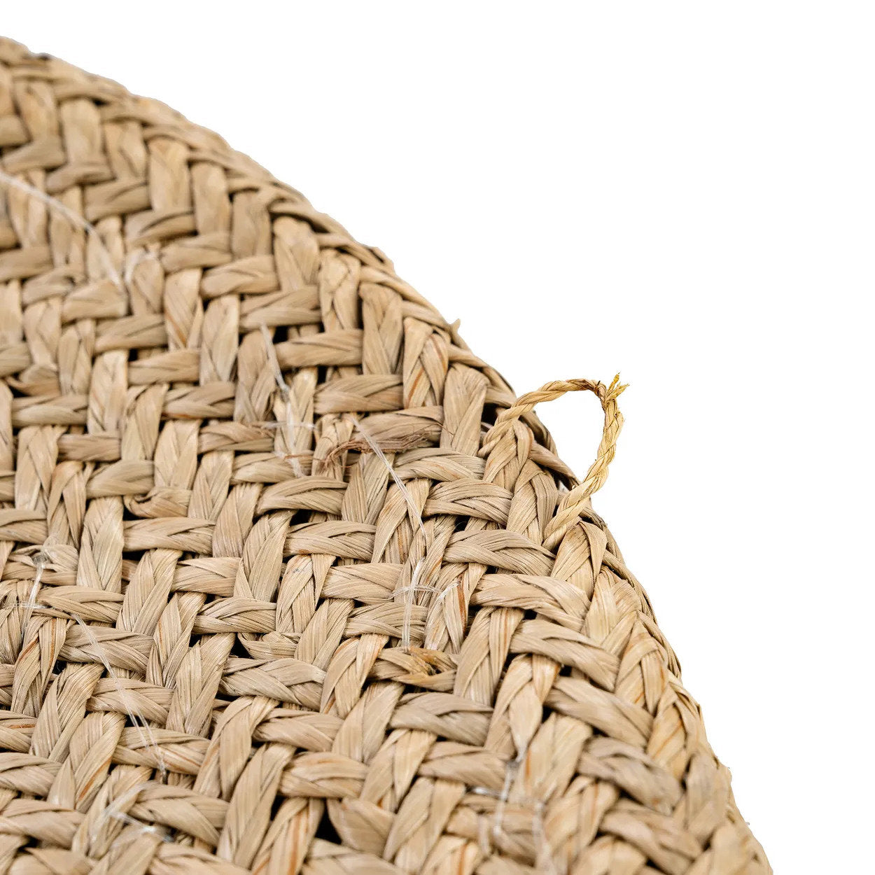Runde Wanddeko aus geflochtenen Muscheln – Naturweiß – Ø42 cm