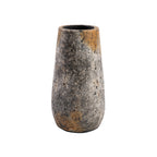 Vase aus Terrakotta in Steinoptik, grau gesprenkelt – H26 cm - M