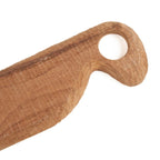 Schneidebrett aus massivem Teakholz mit durchbrochenem Griff – 45x9 cm