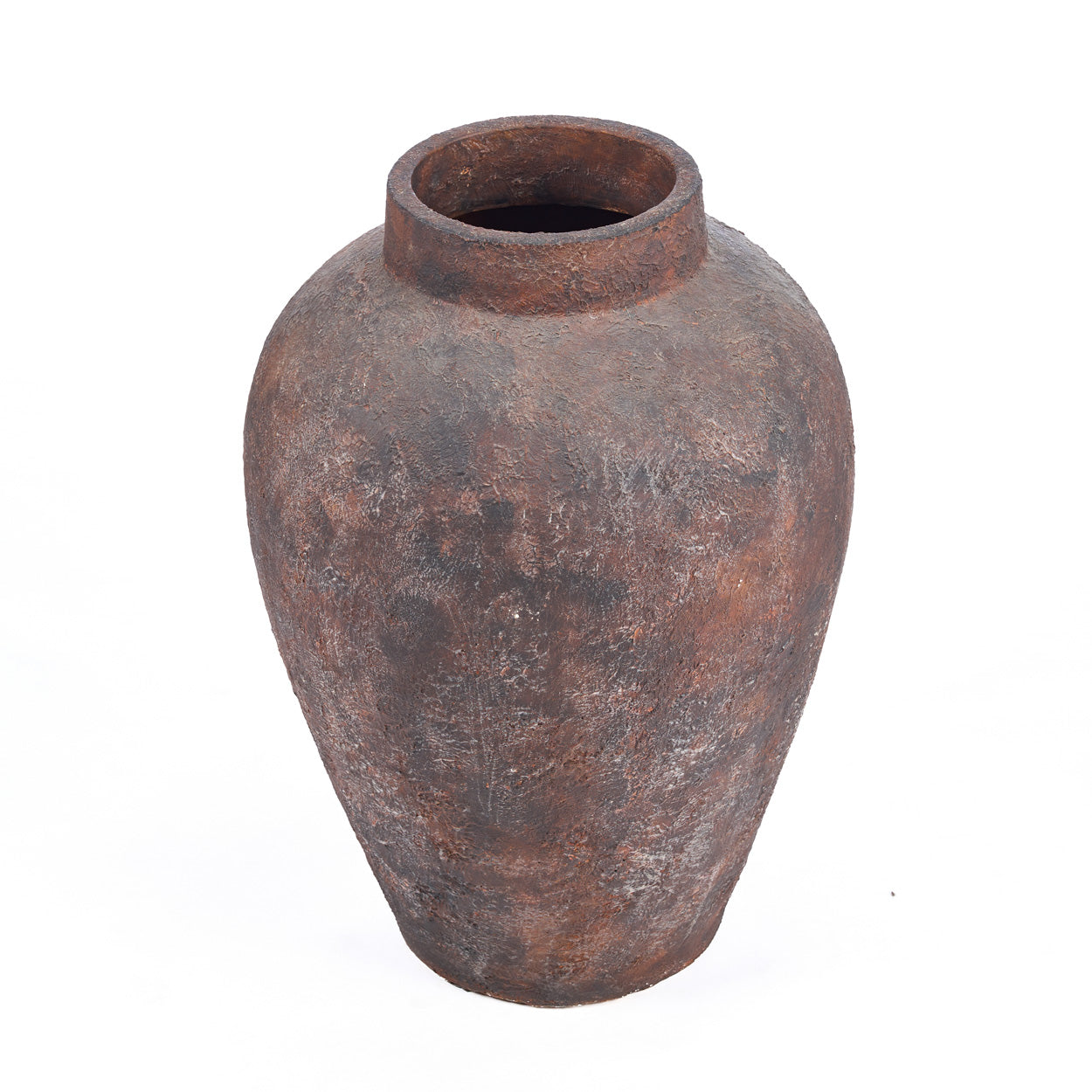 Amphoren-Vase aus Terrakotta in Bordeaux, patiniert – H70 cm - XXL