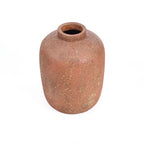 Terrakotta-Vase in Braun mit Struktur und kurzem Hals – H40 cm - L