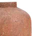Terrakotta-Vase in Braun mit Struktur und kurzem Hals – H40 cm - L