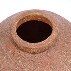 Terrakotta-Vase in Braun mit Struktur und kurzem Hals – H40 cm - L