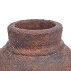 Terrakotta-Vase in Bordeaux mit Struktur – Krugform, H30 cm - M