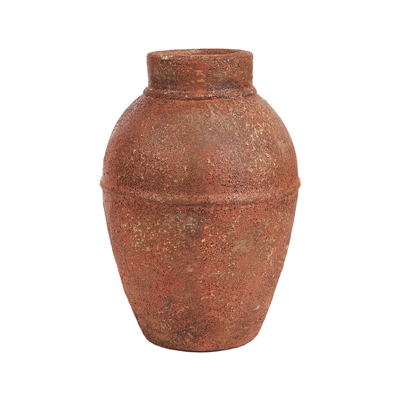 Amphoren-Vase aus Terrakotta mit Patina – H40 cm - L