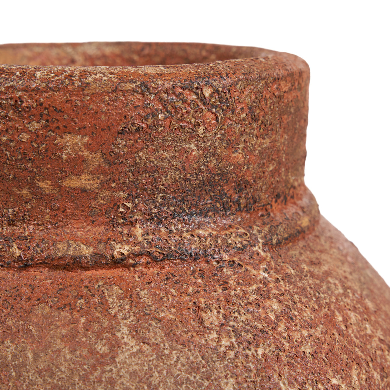 Amphoren-Vase aus Terrakotta mit Patina – H40 cm - L