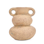 Vase en céramique sable à anses finition patinée – H18 cm - S