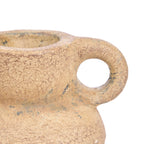 Vase en céramique sable à anses finition patinée – H18 cm - S