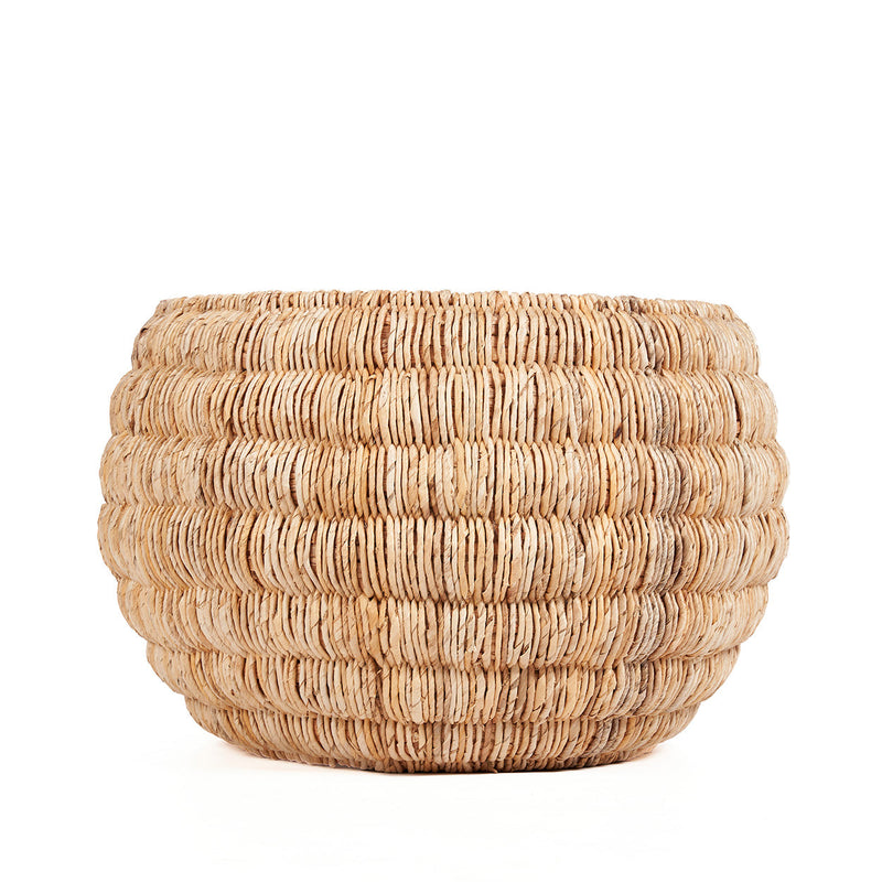 Runder Korb aus Bananenblatt Natur 58x37 cm