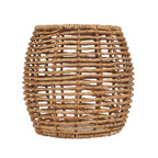 Hocker aus geflochtenem Bananenblatt in Honigfarbe, durchbrochen – H45 cm