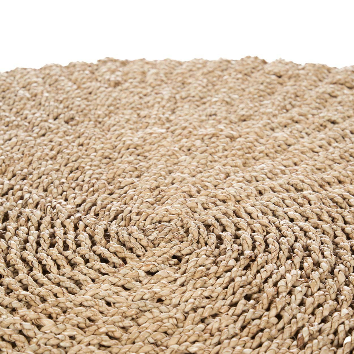 Runder Teppich aus geflochtenem Sisal in Naturbeige – Ø100 cm
