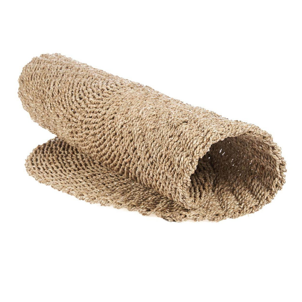 Runder Teppich aus geflochtenem Sisal in Naturbeige – Ø100 cm