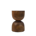 Hocker aus massivem Suarholz in Sanduhrform, honigfarben – H45 cm