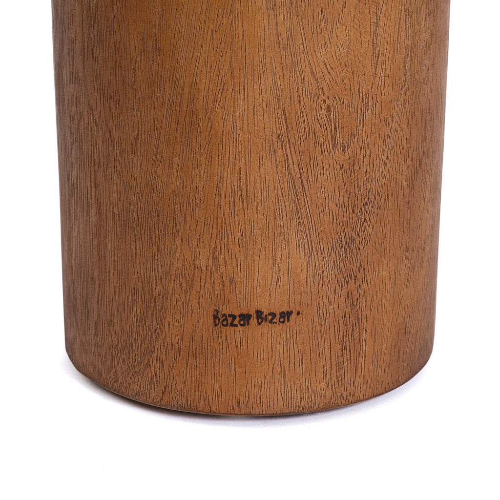 Beistelltisch aus Suarholz Natur 45x30 cm mit weichen Linien