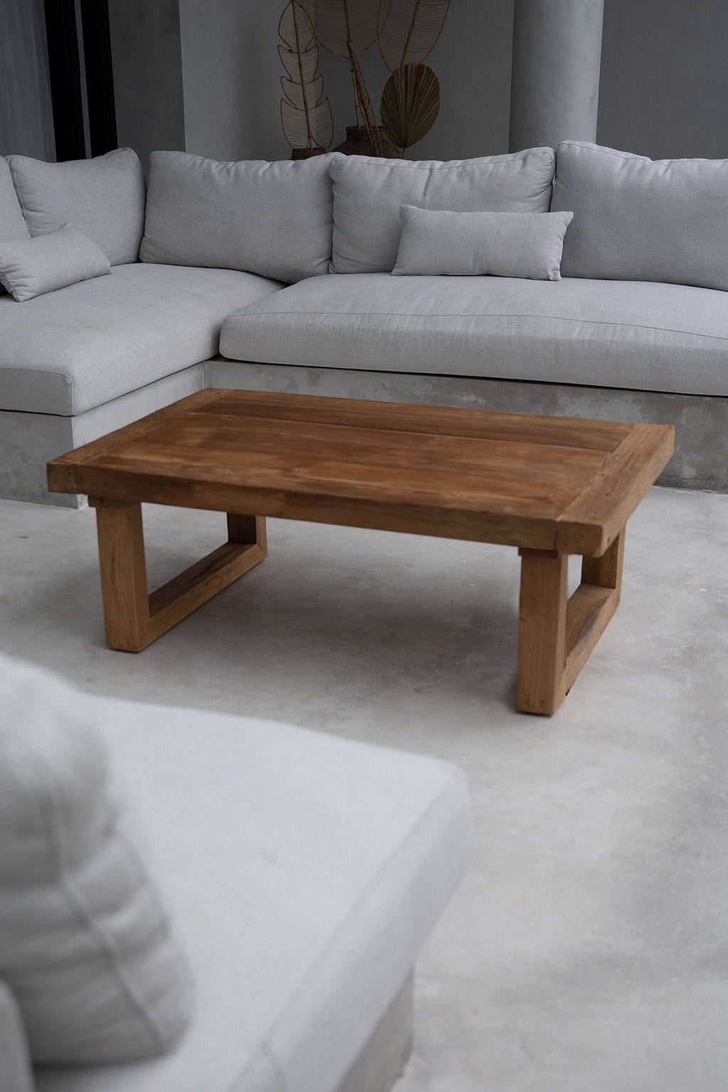 Couchtisch aus recyceltem Teak Natur 110x70 cm