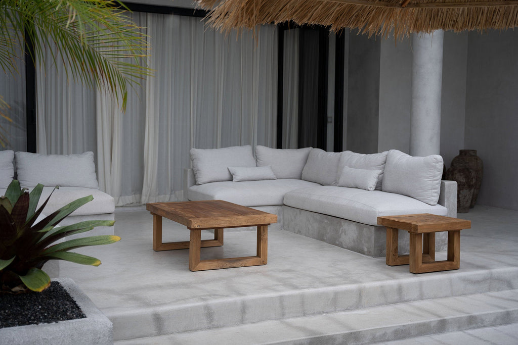 Couchtisch aus recyceltem Teak Natur 110x70 cm