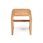 Beistellhocker aus massivem Teak mit weichen Rundungen – 30x40 cm