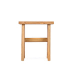 Rechteckiger Hocker aus massivem Teakholz, natur – 45 cm