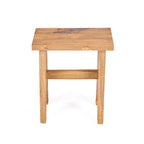 Rechteckiger Hocker aus massivem Teakholz, natur – 45 cm