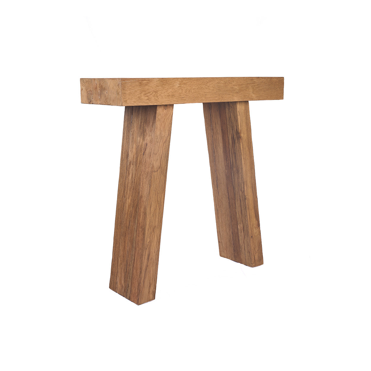 Konsolentisch aus massivem Teakholz natur für Flur oder Wohnzimmer – 86x30 cm