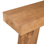 Konsolentisch aus massivem Teakholz natur für Flur oder Wohnzimmer – 86x30 cm